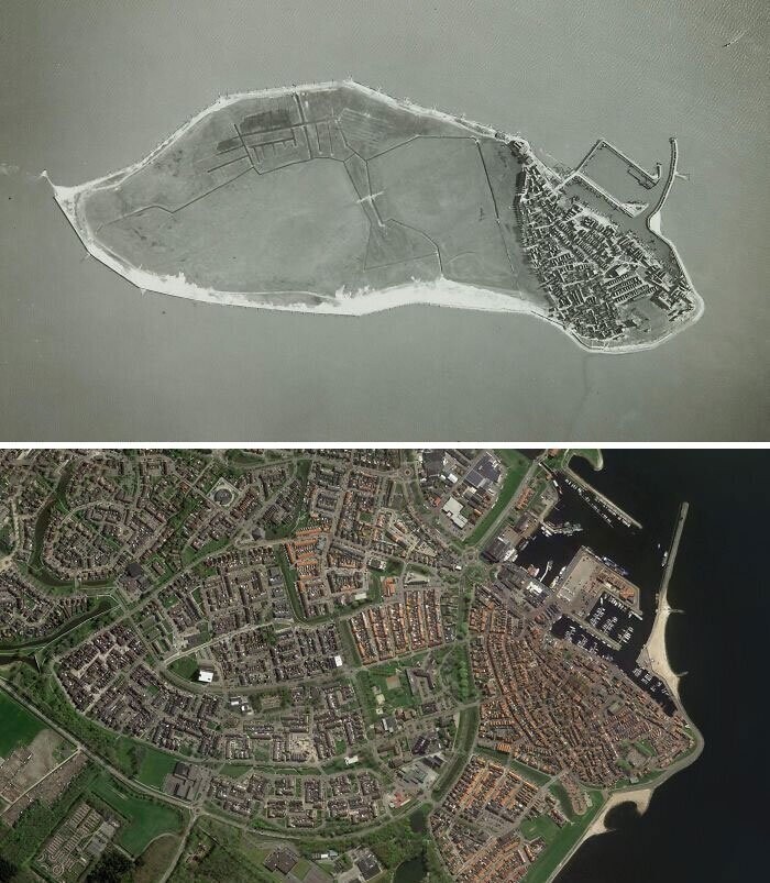 Урк, Нидерланды, 1930 и 2020 гг.