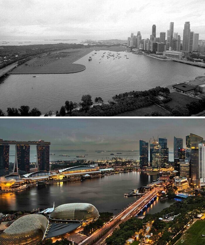 Сингапур, 2000г  и сейчас