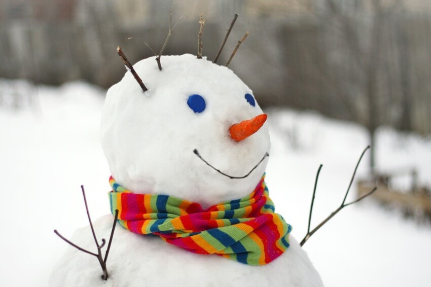 Снеговик: идеальная форма зимнего символа в кубе