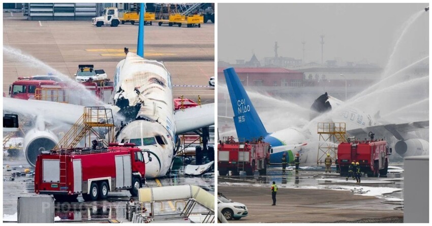 В китайском аэропорту сгорел российский Ту-204