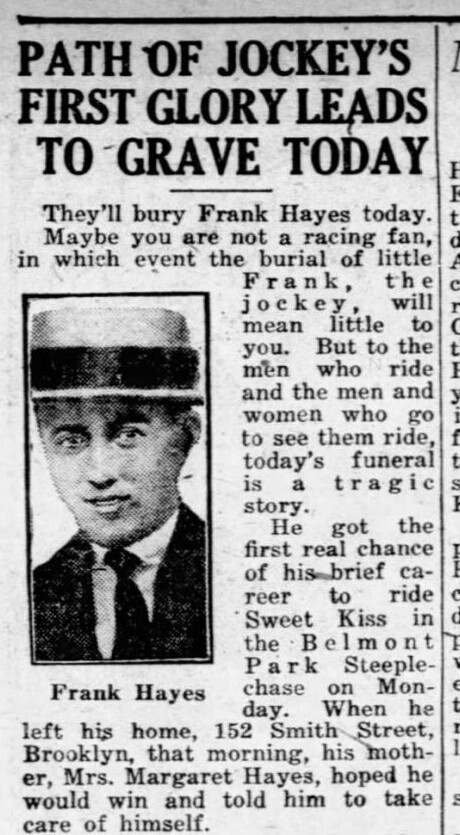 Фрэнк Хейс - единственный в мире покойник, победивший на скачках