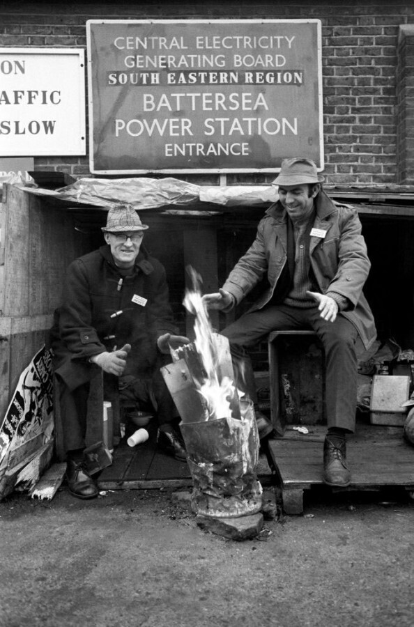 Январь 1972 года. Лондон. Бастующие шахтеры.