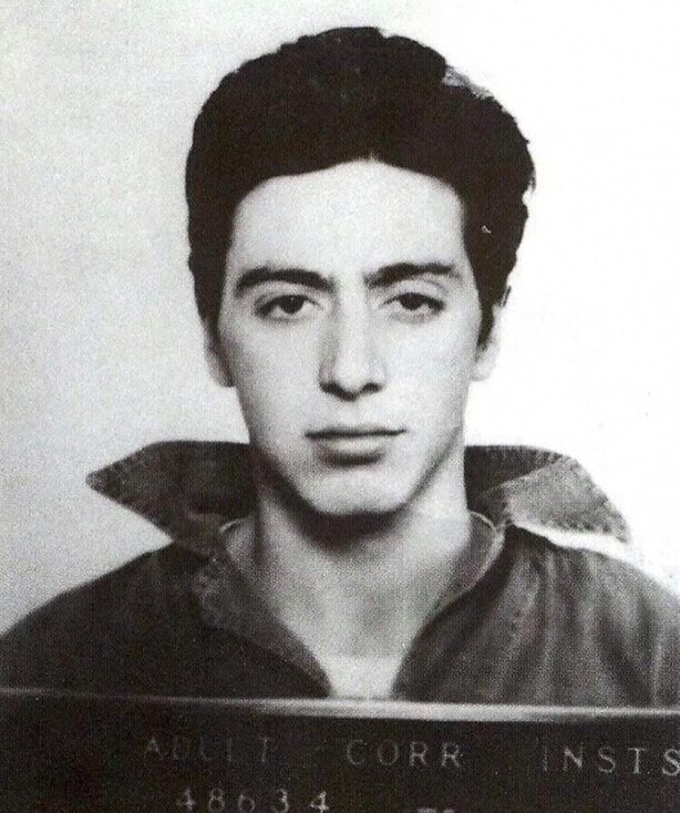 Аль Пачино, 1961 год, США  Он был арестован по обвинению в попытке ограбления.