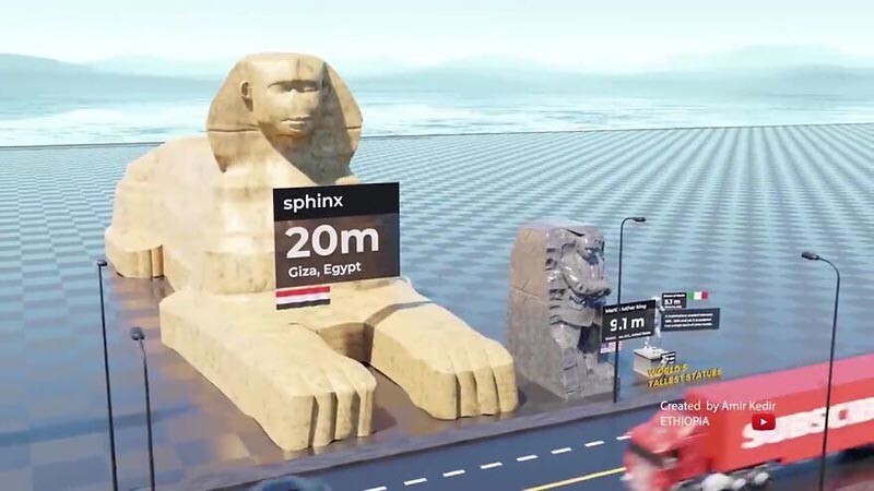 Дизайнер сравнил высоту самых известных статуй мира