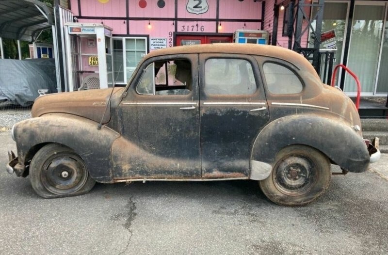 Ржавчина, плесень и мох: в США обнаружен Austin A40 Devon 1950 года