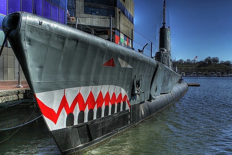 USS Torsk (SS-423) пришвартован в Морском музее Балтимора и является одной из нескольких подводных лодок класса Tench