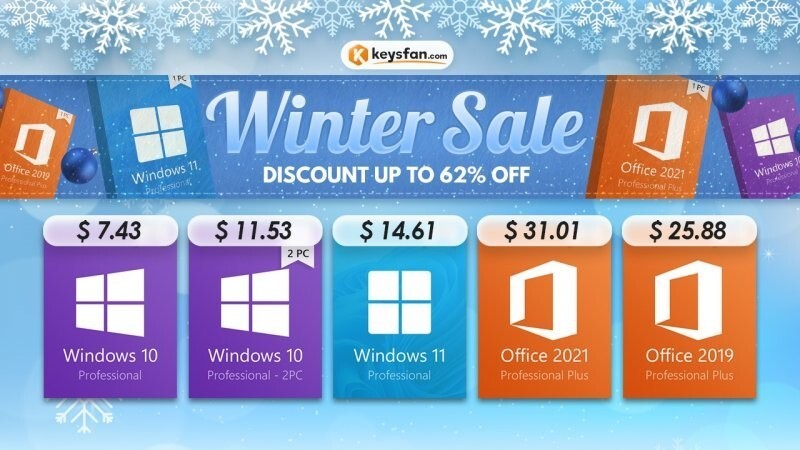 Зимняя распродажа Windows и Office