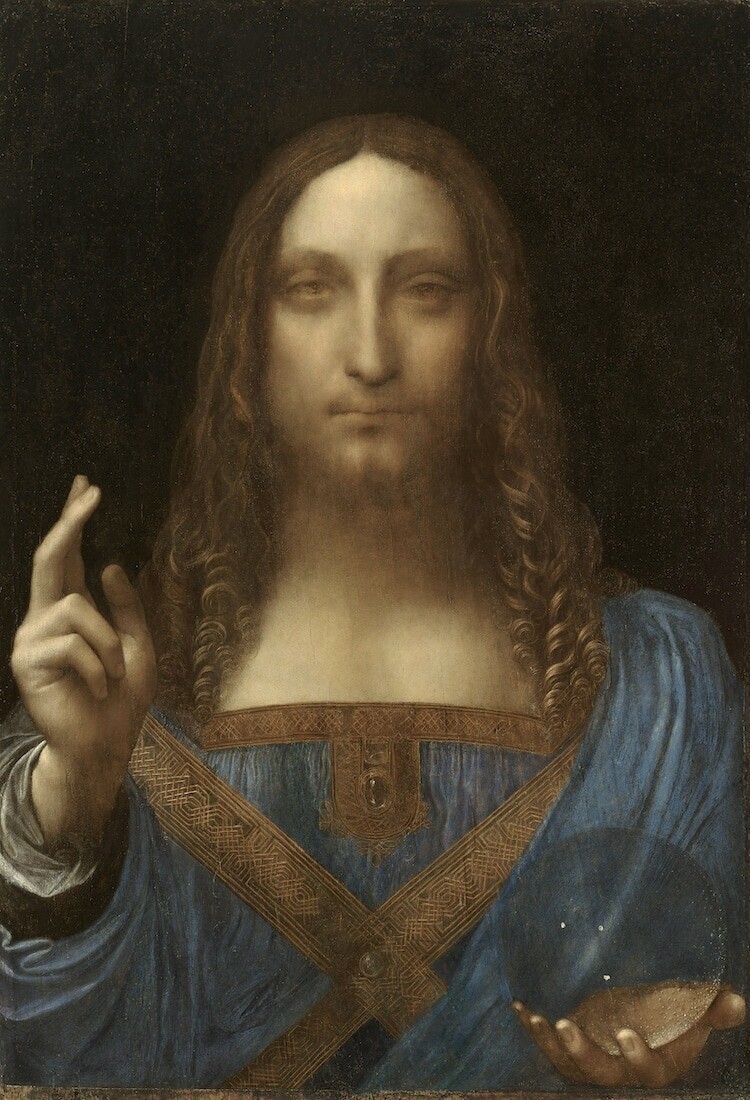 "Спаситель мира", приписывается Леонардо да Винчи