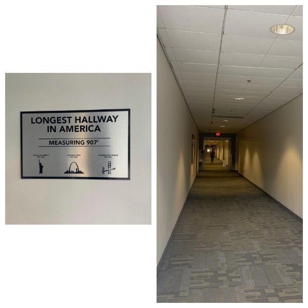 6. "Я работаю в здании с самым длинным коридором в Америке"