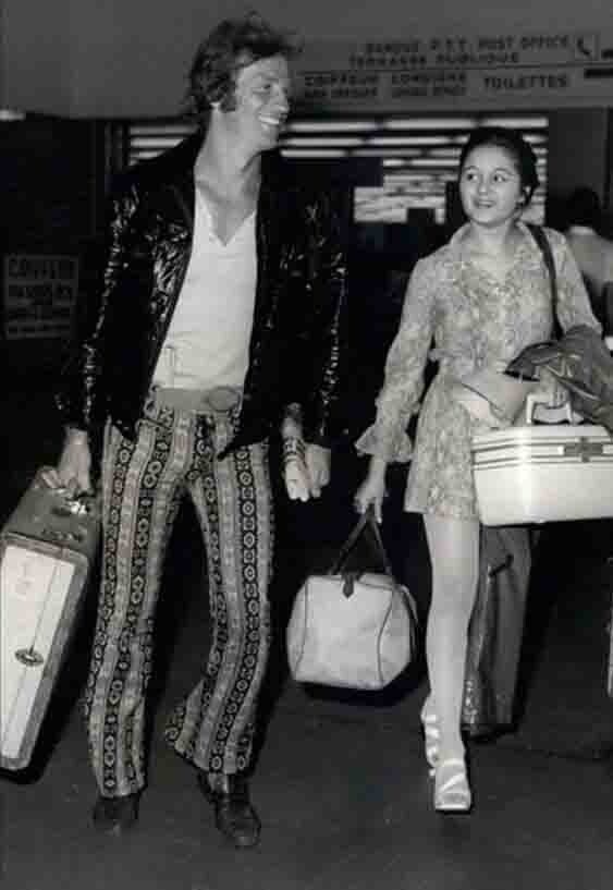 Жан-Поль Бельмондо и его дочь Патриция. 1970 год аэропорт Ниццы