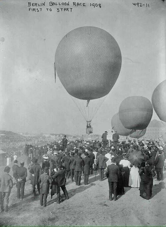 Берлинская гонка воздушных шаров, 1908 год, первый старт