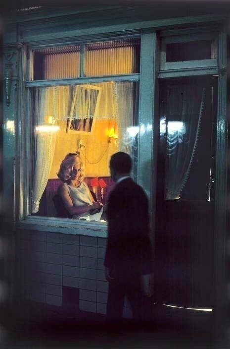 Квартал красных фонарей. Нидерланды, 1968 год.