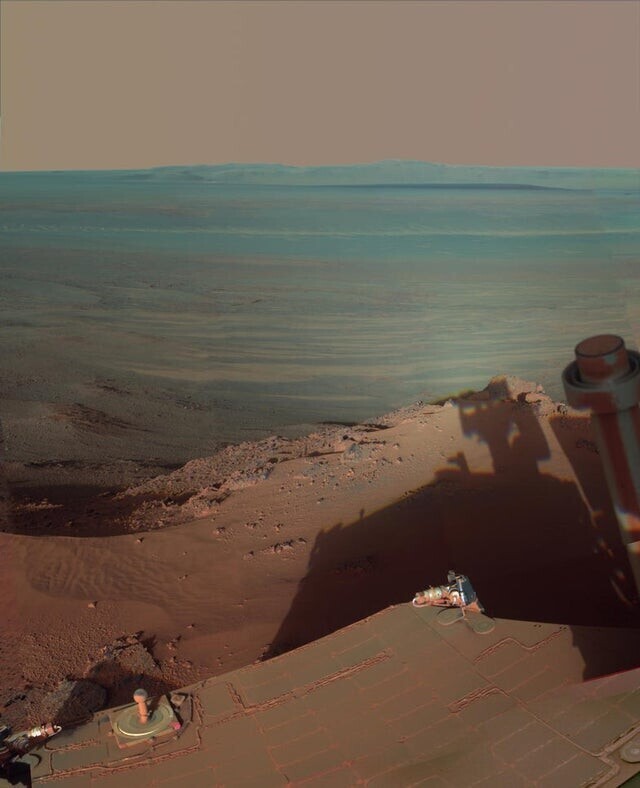 Кратер Эндивор, снятый марсоходом Opportunity