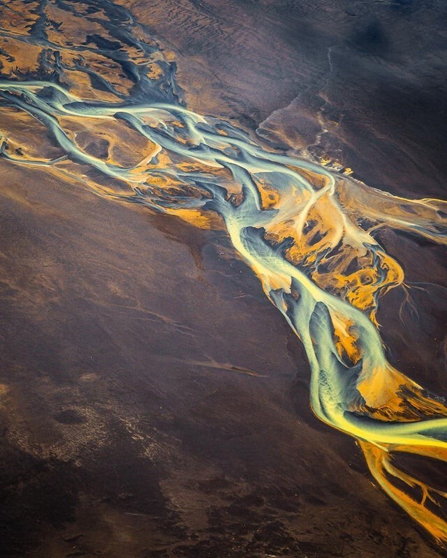 1. Русловая многорукавность реки в Исландии