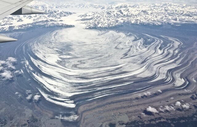 Ледник Маласпина на Аляске выглядит как сбой Google Планета Земля