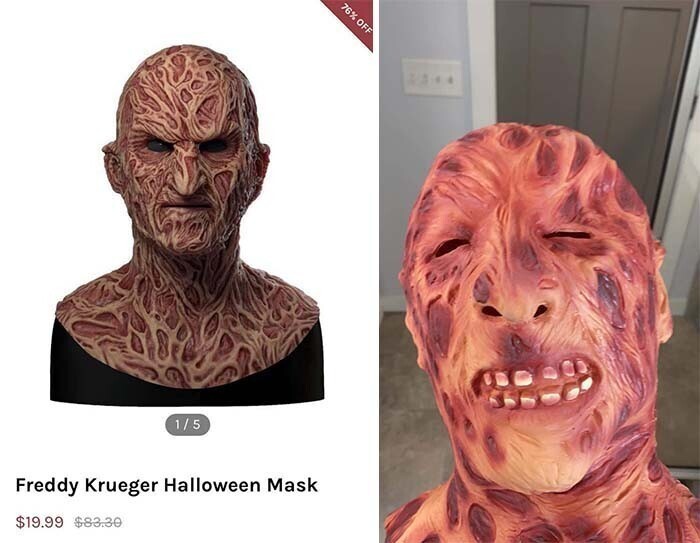 "На Хэллоуин я заказал костюм Фредди Крюгера, но, кажется, мне прислали костюм его кузена"