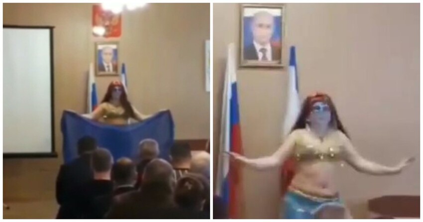 Крымский чиновник исполнил танец живота перед коллегами