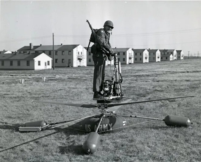 Аэроцикл De Lackner HZ-1: персональный одноместный вертолет 1950-х годов