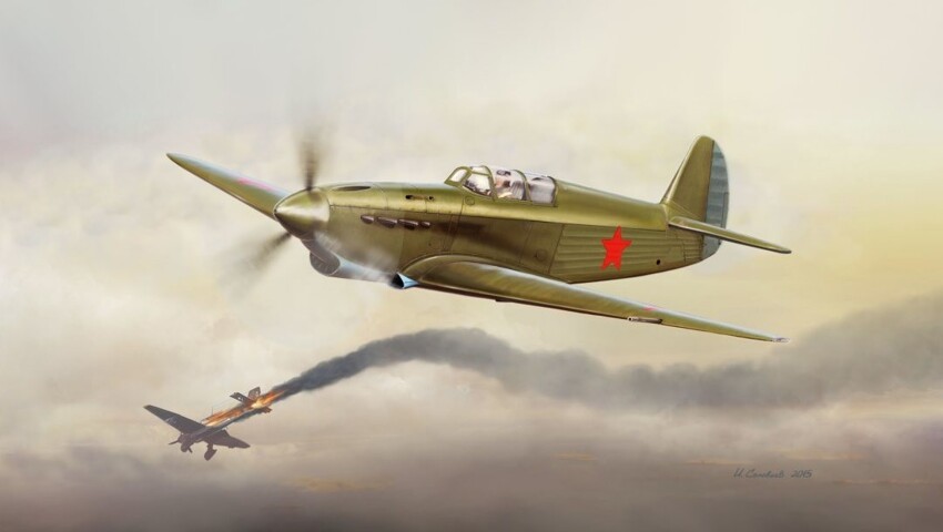 Как в своем первом бою советский летчик сбил немецкий самолет, совершил таран, убил одного немца и еще одного взял в плен