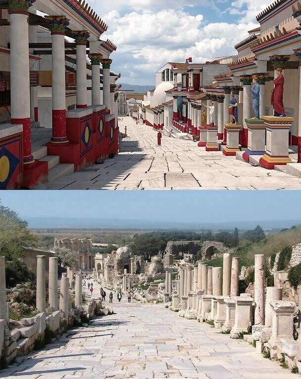 Реконструкция улицы Кюретес в Древнем Эфесе