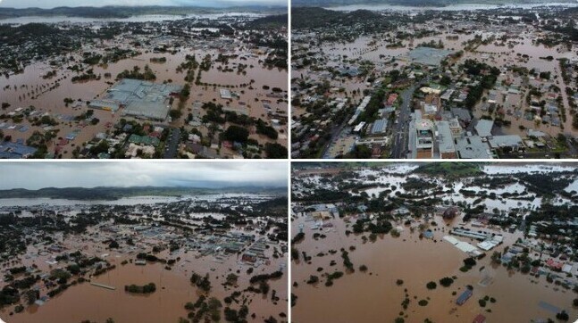 17. Наводнение в Лисморе, съемка с дрона