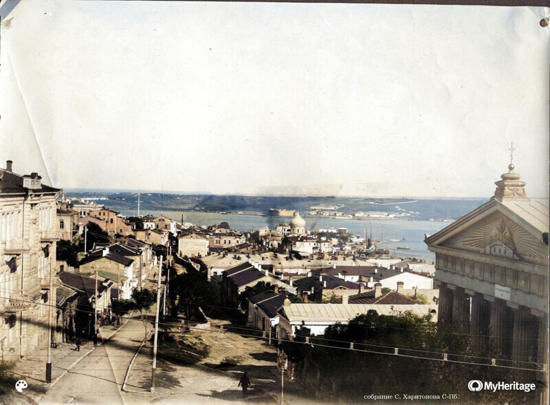 Вид с центрального городского холма.  1905 год.