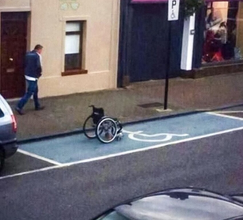 Парковка для инвалидов же