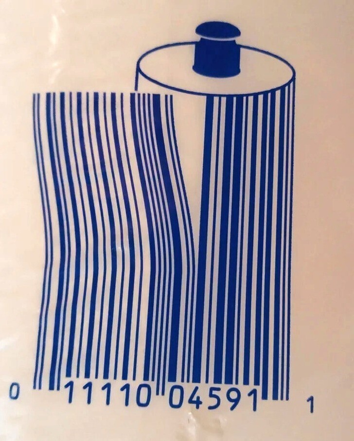 29. Штрих-код на рулоне бумажных полотенец