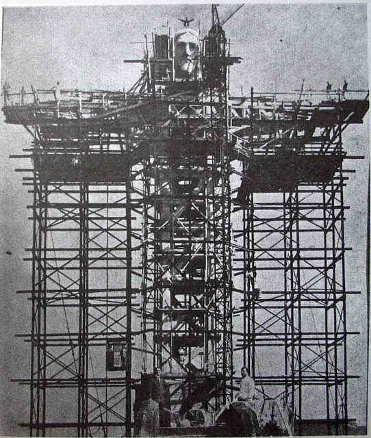 Строительство статуи Христа-Искупителя, 1920-е