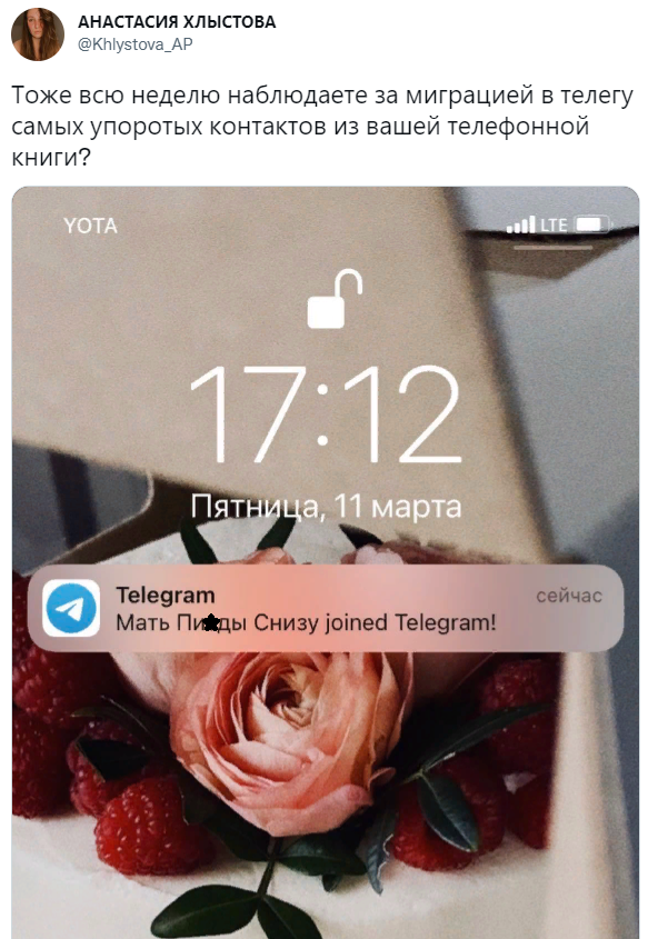 Великое переселение в Telegram и реакция на это соцсетей