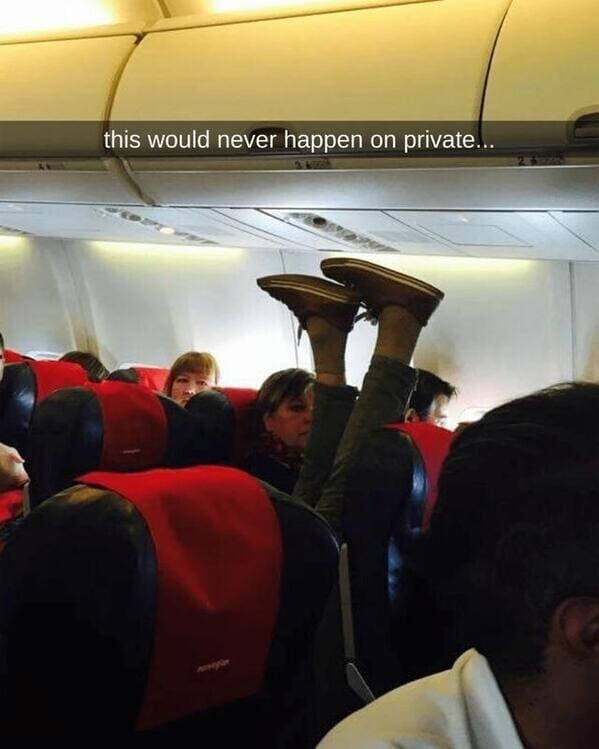 4. "А вот на частном самолете такого бы не было"