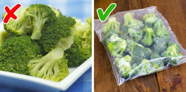 20. "Замороженные овощи могут быть полезнее свежих"