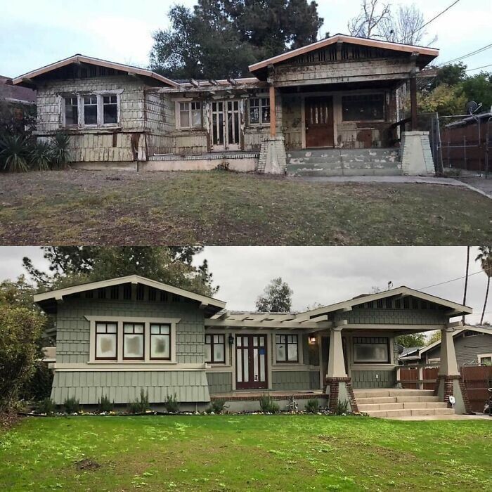 2. Дом 1915 года в Пасадене, Калифорния, до и после двухлетнего ремонта