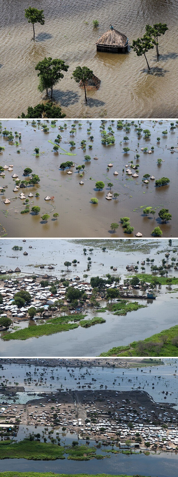 27. Самые сильные наводнения за 60 лет в Южном Судане. Катастрофические наводнения вынудили почти 750 тысяч человек покинуть свои дома