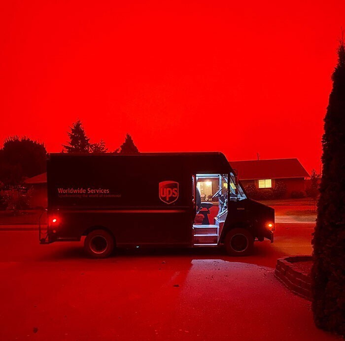 1. Лесные пожары в Орегоне — полный апокалипсис