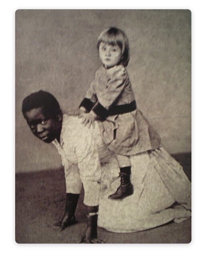18. Фото девочки со своей рабыней, 1880 год, Бразильская империя