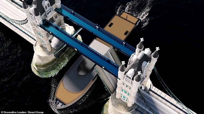 Представлены первые изображения новой суперъяхты для роскошных вечеринок на Темзе