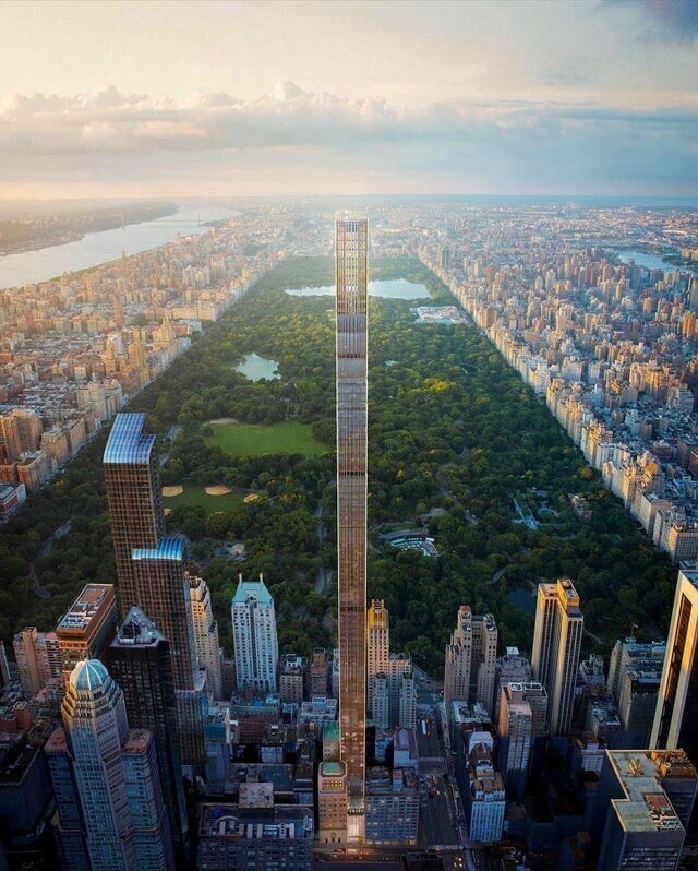 Самый тонкий небоскреб в Нью-Йорке