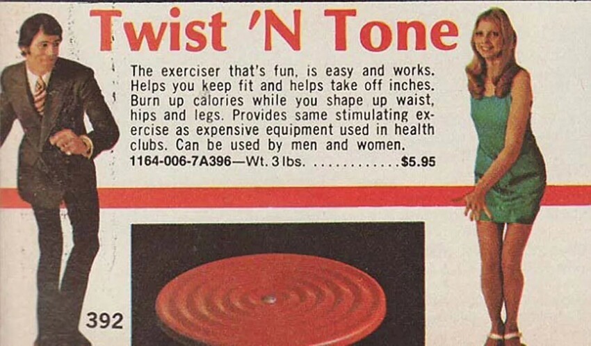 8. Диск Twist ‘N Tone. Утверждалось, что он обеспечивает те же упражнения и нагрузку, что и дорогое оборудование, используемое в фитнес-клубах