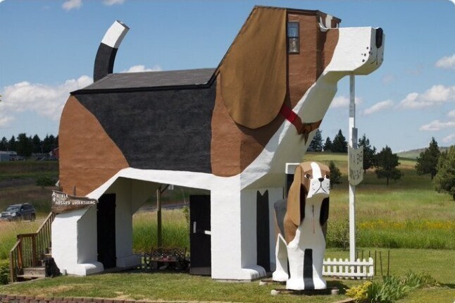 9. Гостиница Dog Park Bark, известная как "Сладкий Вилли". Коттонвуд, штат Айдахо. Архитектор Деннис Салливан, 2003 г.