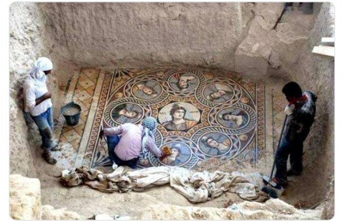2000-летняя древнегреческая мозаика, найденная в Турции