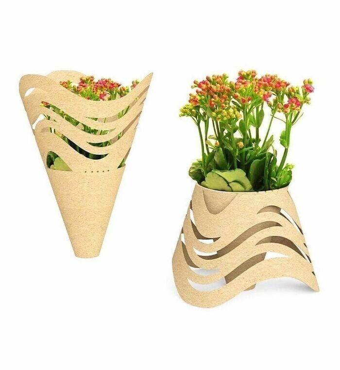 Упаковка для цветов + ваза. Дизайнер Niangui Cai⁠