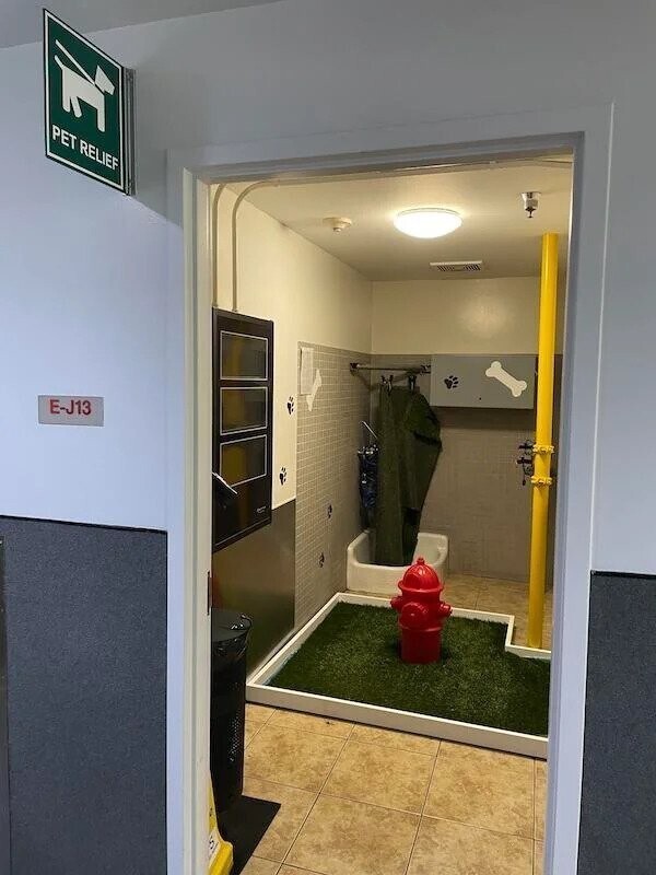 Ванная комната для питомцев в аэропорту