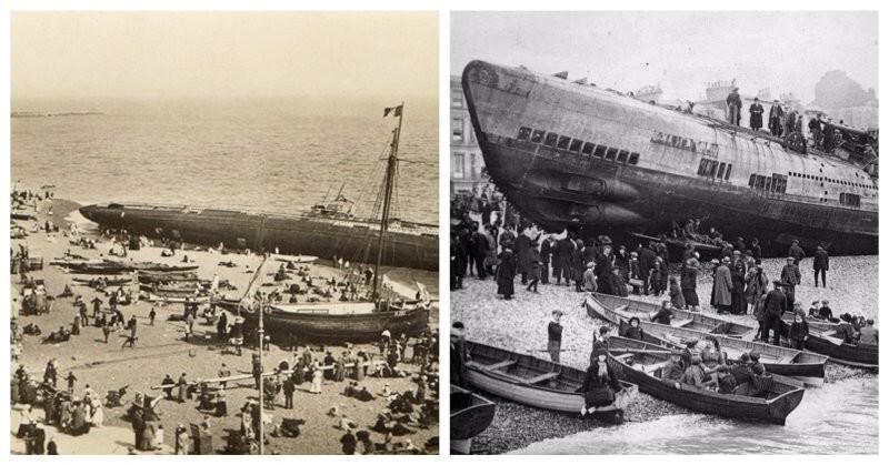 Почему гигантскую немецкую подводную лодку вынесло на британский пляж