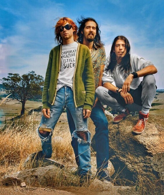 Nirvana позирует для обложки журнала Rolling Stone, апрель 1992 год