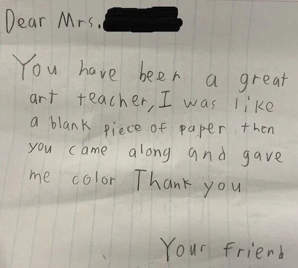 14. "Письмо моей дочери учительнице рисования"