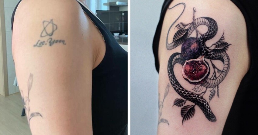 18 случаев, когда на месте старых татуировок благодаря  мастерам появилось нечто совершенно новое