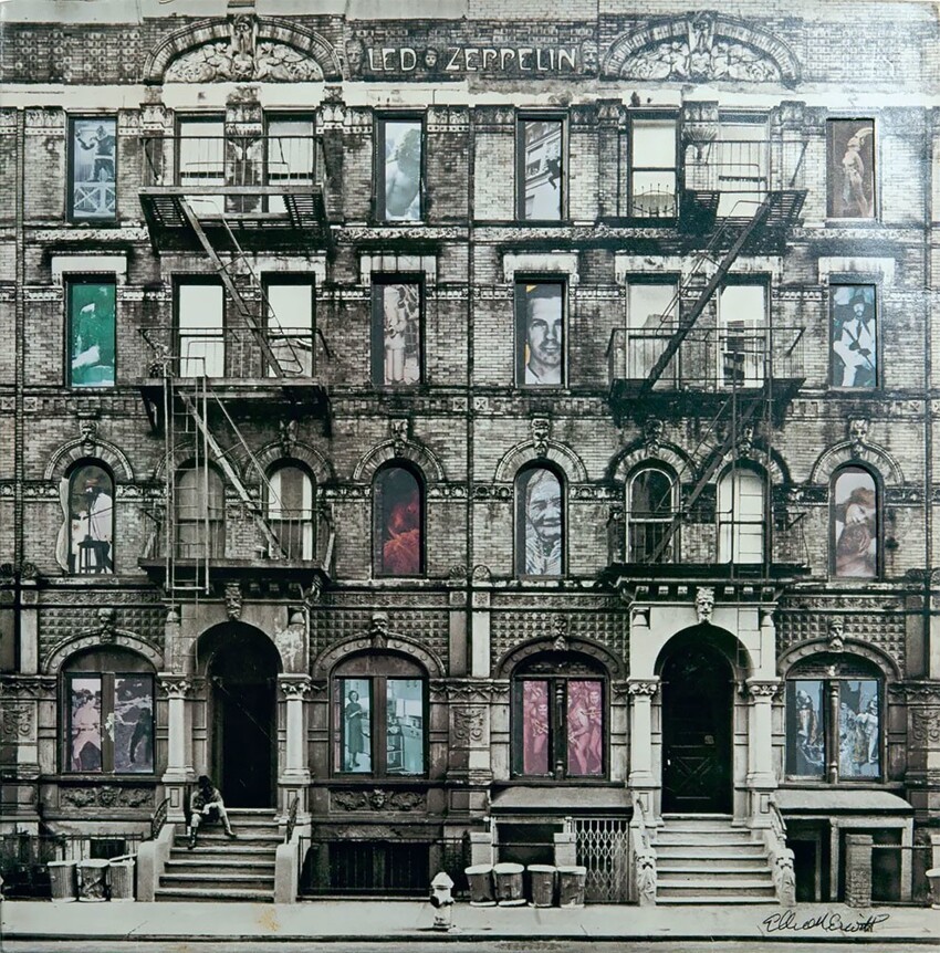 16. Led Zeppelin — Physical Grafitti, Swan Song, 1975. Автор Эллиотт Эрвитт (дизайн AGI/Майка Дауда/Питера Корристона)