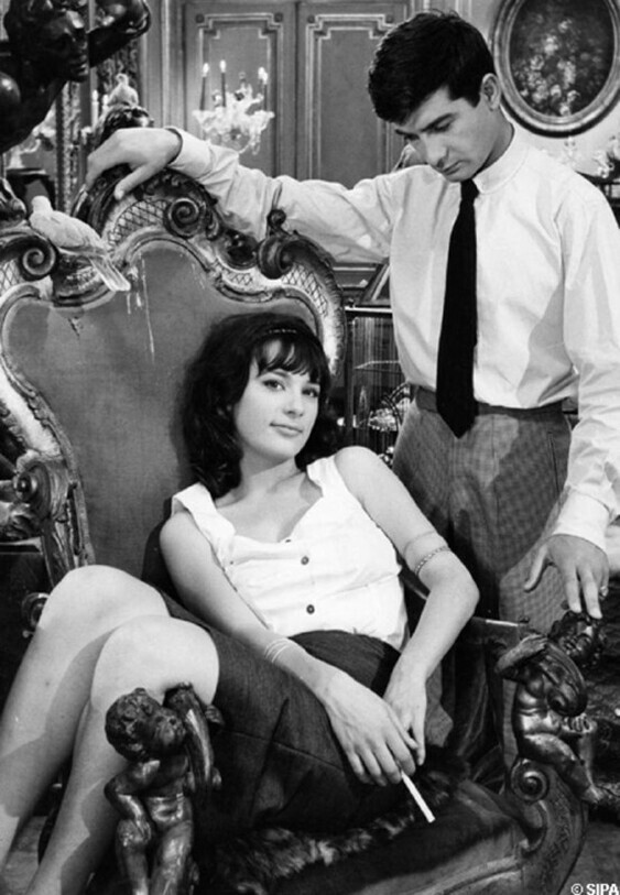 Бернадетт Лафон и Жан-Клод Бриали во французской драме "Месть Годелюро" 1961 год