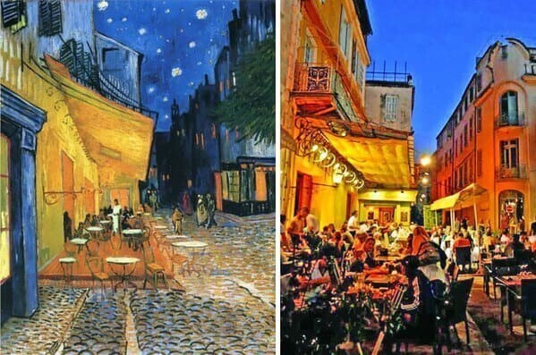 Ван Гог, "Ночная терраса кафе" - на картине и на самом деле